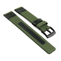 STRAPSCO Canvas Band Strap for Suunto Core W/ Matte Black Buckle In In Green