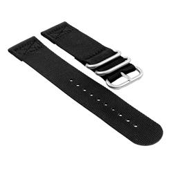 STRAPSCO Nylon Band Strap for Suunto Core In In Black