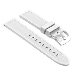 STRAPSCO Thick Silicone Band Strap for Suunto Core, Essential, And Traverse With Brushed Stailess Steel Buckle In In Purple