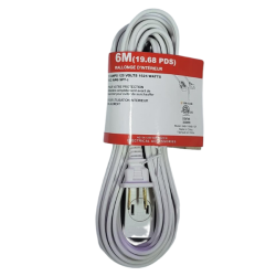 WELLSON 6M Electrical Extension Cord With 3 Outlets-10 Pack