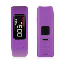 STRAPSCO Soft Silcone Band Strap for Garmin Vivofit In Long Length In Purple