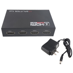 GLOBALTONE HDMI Active Splitter 5V (1 Input - 4 Outputs) HDMI 3D 4K X 2K