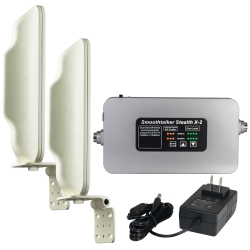 SMOOTHTALKER Stealth X2 65Db Extreme Power Dual-Band Building Cell Phone Signal Booster Kit. Covers Up to 8, 000 Sq. Ft