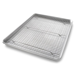USA PAN Non-Stick Extra Large Baking Sheet & Rack Set, 15" X 21
