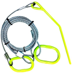 TIMBER TUFF Tmw-48 Heavy Duty Log Choker Cable With Rings & Probe Stake