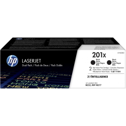 HP 201X (Cf400Xd) High Yield Original Toner Cartridges, 2-Pack In Black