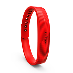 STRAPSCO Silicone Replacement Strap for Fitbit Flex 2 In In Red