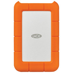 LaCie Rugged 1TB USB-C Portable External Hard Drive for PC/Mac (STFR1000800) - Orange