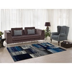 LA DOLE RUGS La Dole Copper 3'9" X 5'5" Area Rug - Blue/grey