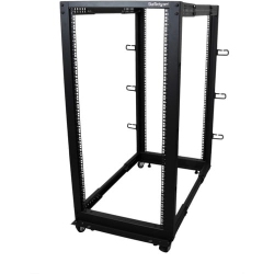 STARTECH 25U Adjustable Depth Open Frame 4-Post Server Rack W/ Casters (4Postrack25U)