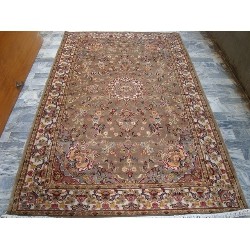 AHMEDANI Kash Flowers Allover Classic Designed Wool Silk Hand Knotte Carpet 8.4' X 5.2' Area Rug - Multi-Colour