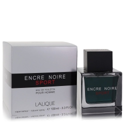 LALIQUE Encre Noire Sport for Men Eau De Toilette, 3.ounces