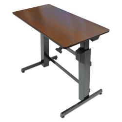 ERGOTRON Workfit-D, Sit-Stand Desk (Walnut Surface)