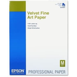 EPSON Velvet 17 X 22 Inch Fine Art Paper 25 Sheets (S042097)