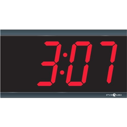 PYRAMID TIME SYSTEMS Pyramid 4In X 4 Digit Led Digital Wall Clock - Digital In Red