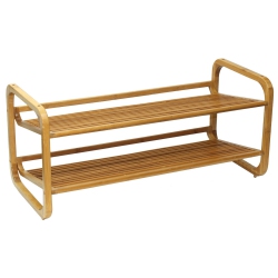 OCEANSTAR Sr1224 Bamboo Shoe Rack - 2 Tier