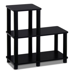 FURINNO Turn-N-Tube Accent Decorative Shelf Espresso & - 19.9 X 18.9 X 9.4 In Black