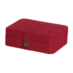 MELE AND CO Mele & Co 0057322M Giana Plush Fabric Jewelry Box With Lift Out Tray In In Red