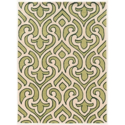 LINON HOME DECOR Linon Rugta55357 5 X 7 Ft. Trio Hand Tufted Area Rug - & Cream In Green