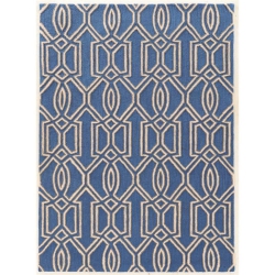LINON HOME DECOR Linon Rugta55857 5 X 7 Ft. Trio Hand Tufted Area Rug - Cream & In Blue