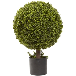 NEARLY NATURAL 5919 27 Inch Boxwood Ball Topiary