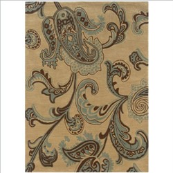 LINON Rug-Tarl0257 5 X 7 Ft. Trio Hand Tufted Area Rug - Beige & Paisley In Blue