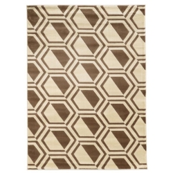 LINON HOME DECOR Linon Rugra0458 5 X 7 Ft. Roma Collection Comb Indoor Area Rug - Ivory & In Beige