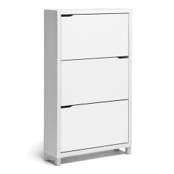 BAXTON STUDIO Fp-3Oush- Simms Modern Shoe Cabinet - 9.25 X 52.7 X 31.1 In White
