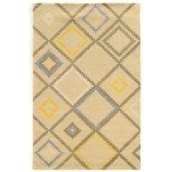 LINON HOME DECOR Linon Rugae0758 5 X 8 Ft. Aspire Wool Stitch Rug - Natural & In Grey