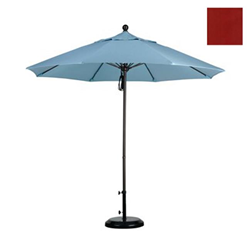 CALIFORNIA UMBRELLA Alto908117-5440 9 Ft. Fiberglass Market Umbrella Pulley Open Bronze-Sunbrella-Terracotta