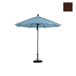 CALIFORNIA UMBRELLA Alto908117-5432 9 Ft. Fiberglass Market Umbrella Pulley Open Bronze-Sunbrella-Bay In Brown