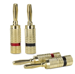 GE Premium Banana Plug Speaker Wire Connectors (Av22638-2Pack)