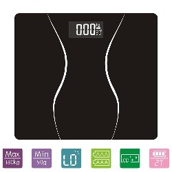DR. HEALTH (Tm) Digital Bathroom Weight Body Scale, Backlit Led Display, Room Temperature, 400Lb 180Kg In White