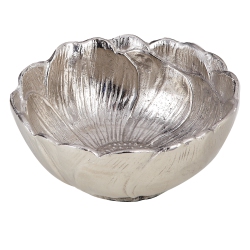 ELEGANCE Leeber 72660 Nickel Plated Lotus Bowl 4.5 In