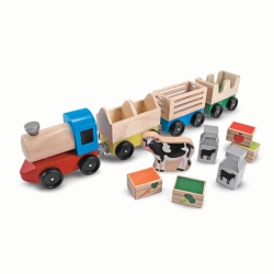 MELISSA AND DOUG Wooden Farm Train