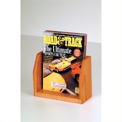 WOODEN MALLET Countertop Magazine Display With 1 Pocket In Medium Oak