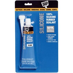 DAP 00683 2.8 OZ. 100 Percent Silicone Rubber Flexible Sealant In White