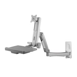 AMER NETWORKS Mounts Single Long Articulating Arm Wall Mount Workstation (Display And Keyboard) Support Flatpanel Size 32" Amr1Awsl
