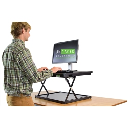 UNCAGED ERGONOMICS Changedesk Adjustable Height Standing Desk Conversion (Black)