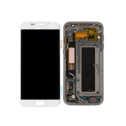 ESOURCE PARTS Samsung Galaxy S7 Edge G935W8 Lcd Digitizer Assembly Replacement With Frame - In White