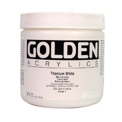 GOLDEN Heavy Body Acrylic 16 OZ. Titanium In White