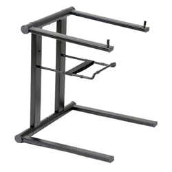 PYLE Plpts35 Universal Portable Foldable Professional Dj Laptop Stand With Second Accessory Tray