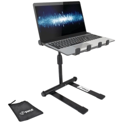 PYLE Plpts55 Universal Portable Foldable Telescoping Height Professional Dj Laptop Stand