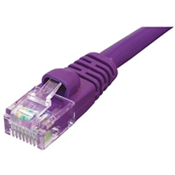 350MHz CAT5e Flexible Purple Patch Cord QVS CC712E-50PR 50 ft
