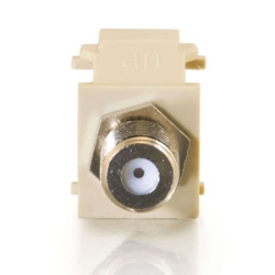 CABLES TO GO 03814 Snap-In F-Type Keystone Module In Ivory