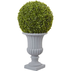 NEARLY NATURAL 2.5' Boxwood Topiary With Urn - Indoor/outdoor