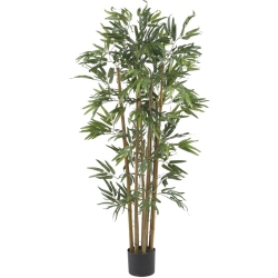NEARLY NATURAL 48" Multi Bambusa Bamboo Silk Tree In Green/black