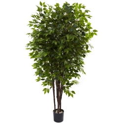 NEARLY NATURAL 6.5' Deluxe Ficus Tree