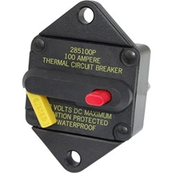 BLUE SEA SYSTEMS Sea Systems 7087 Sea 7087 100 Amp Circuit Breaker Panel Mount 285 Series