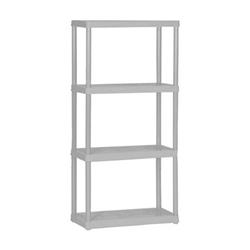 GRACIOUS LIVING 91064-1C-90 12 X 24 X 48 In. 4 Tier Ventilated Plastic Shelving